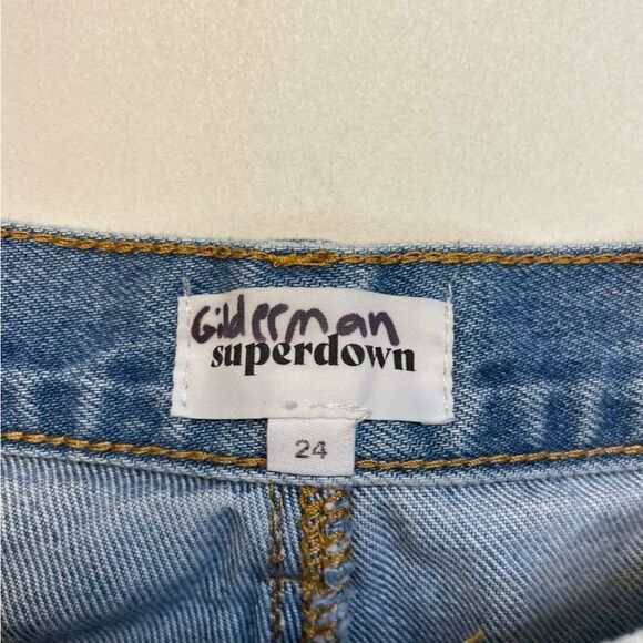 SUPERDOWN Denim Jeans Women Size 24 Blue Distressed - Picture 3 of 4